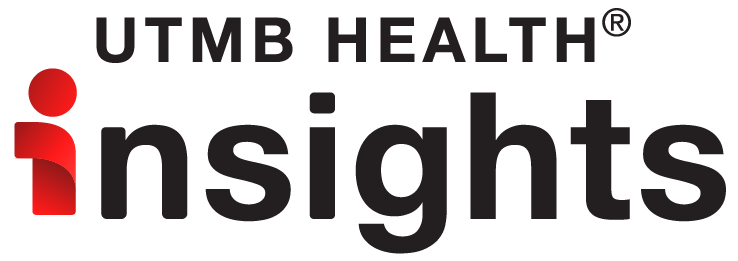 logo that states utmb health insights with a registered r trademark