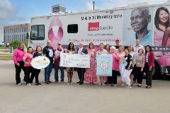 Check presentation from Santa Fe Bradazzle to UTMB Mobile Mammography program.