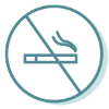 Circle icon with not smoking symbol