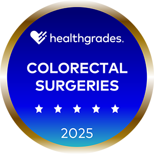 Healthgrades 2025 5 star award for colorectal surgeries