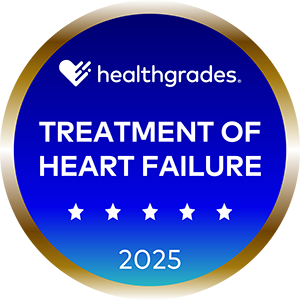 Healthgrades 2025 5 star award for treatment of heart failure