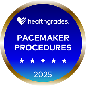 Healthgrades 2025 5 star award for pacemaker procedures